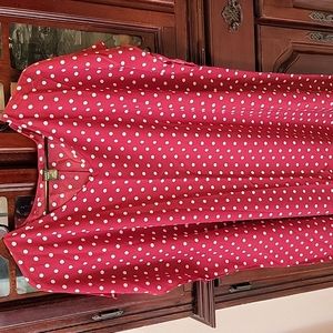 Emry rose dress, red with white polk a dots, size 3XL